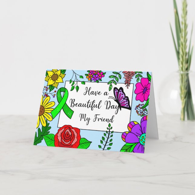 Carte Bonne journée, je vous souhaite guérison, amour (Devant)