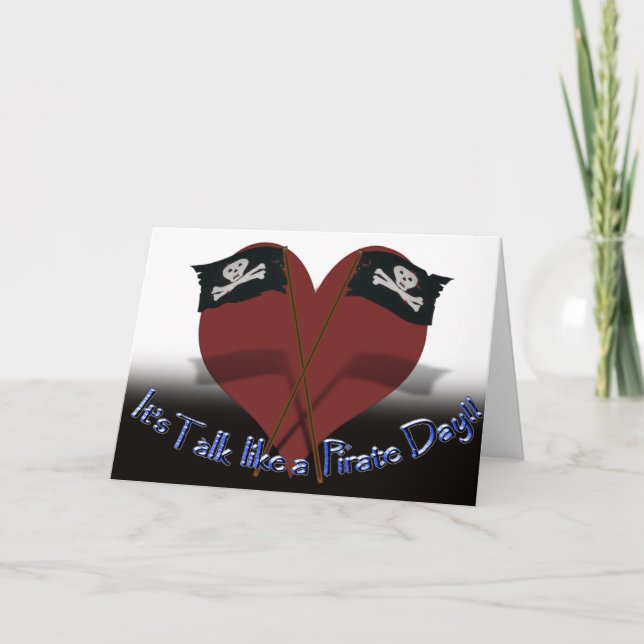 Carte Bonne journée "Parlez comme un pirate" (Devant)