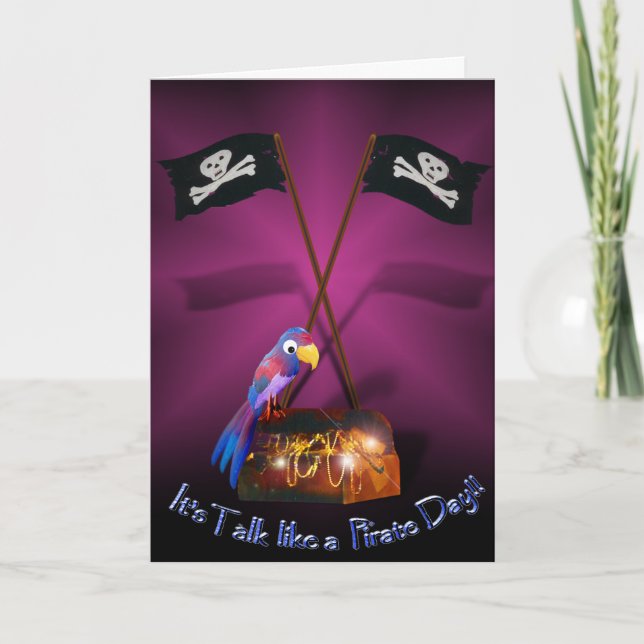 Carte Bonne journée "Parlez comme un pirate" (Devant)