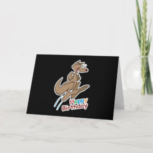 Carte bonne joyeuse anniversaire kangourou
