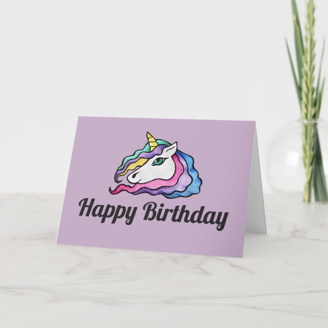 Carte Bonne licorne d'anniversaire (Devant)