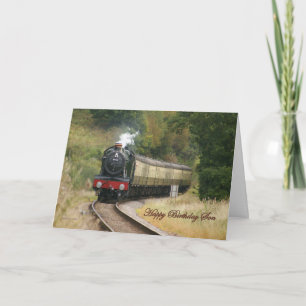 Carte Bonne Locomotive à vapeur pour son anniversaire