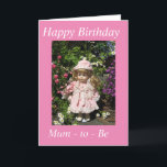 Carte Bonne maman d'anniversaire - à - Be card<br><div class="desc">Superbe petite poupée dans un cadre magnifique jardin et le message "Bonne maman d'anniversaire - à - être."</div>
