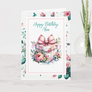 Carte Bonne maman d'anniversaire Shabby Chic Floral