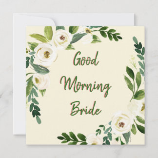 Carte Bonne mariée du matin