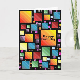 Carte Bonne mosaïque d'anniversaire