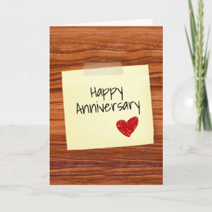 Carte Bonne note d'anniversaire sur le bois