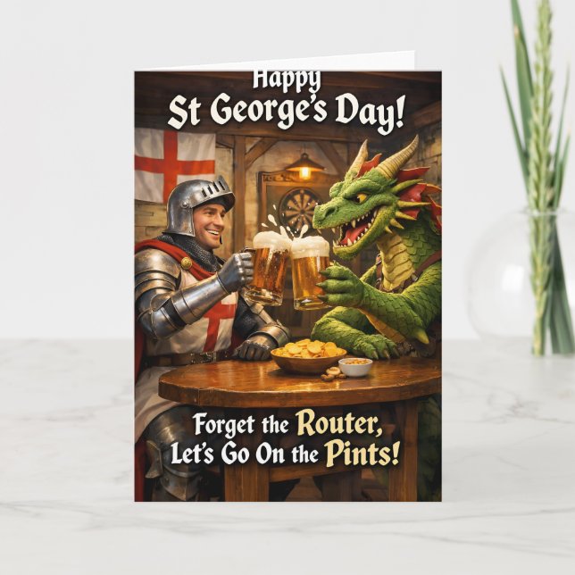 Carte Bonne nuit de la Saint-George et Dragon (Devant)