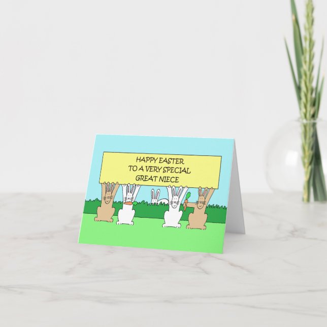 Carte Bonne Pâques à la Grande Nièce (Devant)