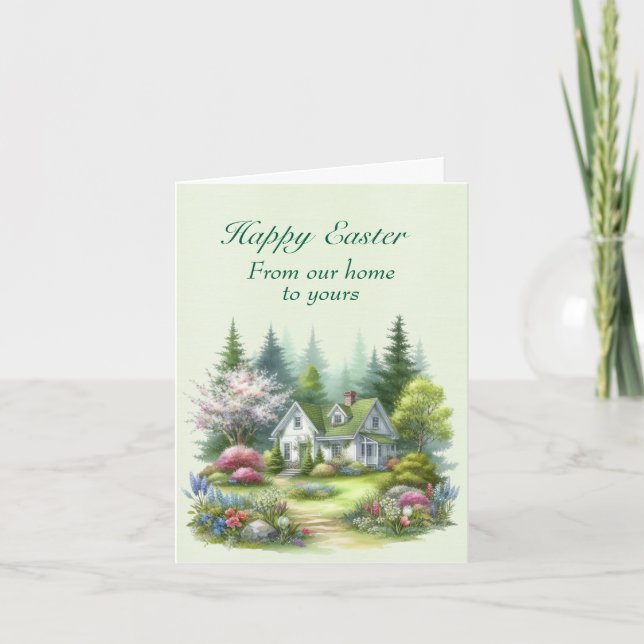 Carte Bonne Pâques De Notre Maison À La Vôtre (Devant)