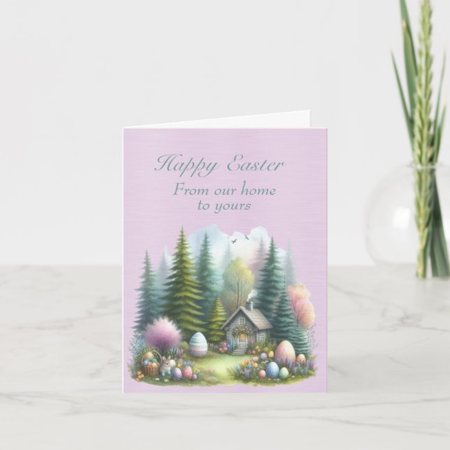 Carte Bonne Pâques De Notre Maison À La Vôtre (Devant)