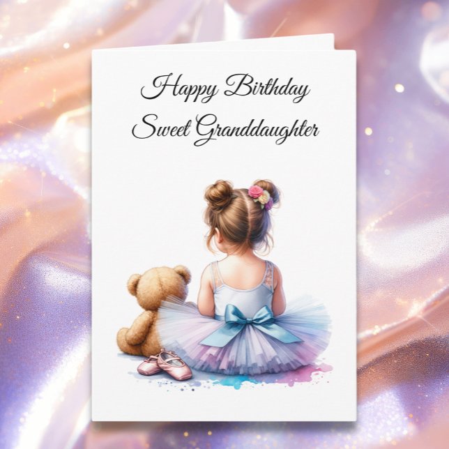 Carte Bonne petite-fille d'anniversaire | Ballerina et T (Créateur téléchargé)