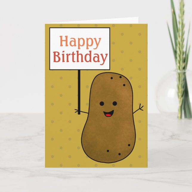 Carte Bonne pomme de terre d'anniversaire (Devant)