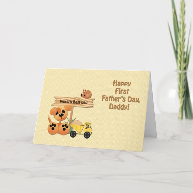 Carte Bonne première Fête des pères, Jouets (Devant)