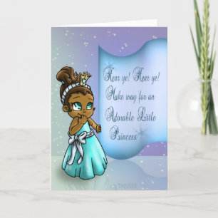Carte Bonne princesse afro-américaine anniversaire