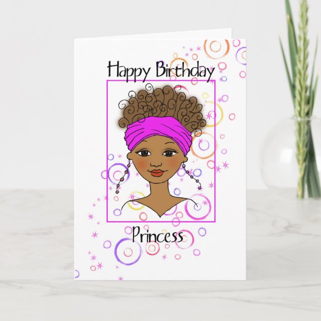 Carte Bonne princesse d'anniversaire (Devant)