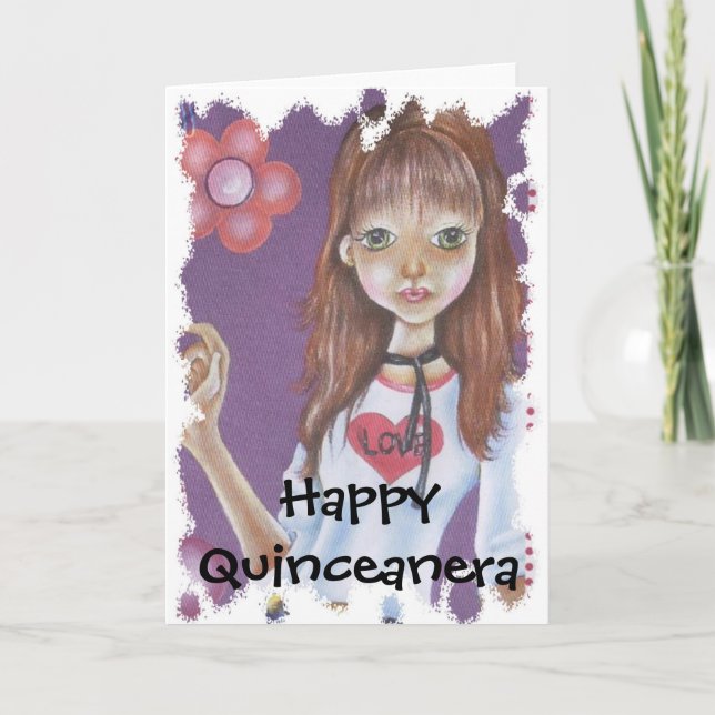 CARTE BONNE QUINCENERA (Devant)