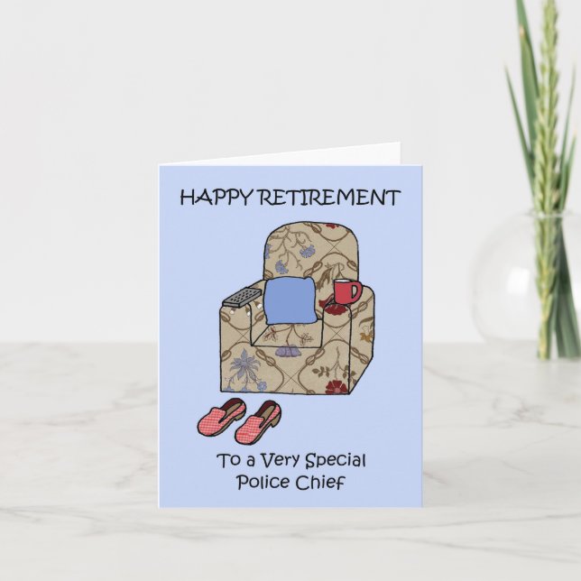 Carte Bonne retraite au chef de police (Devant)