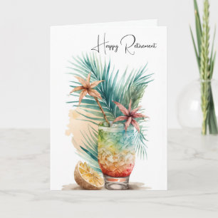 Carte Bonne retraite Boisson tropicale