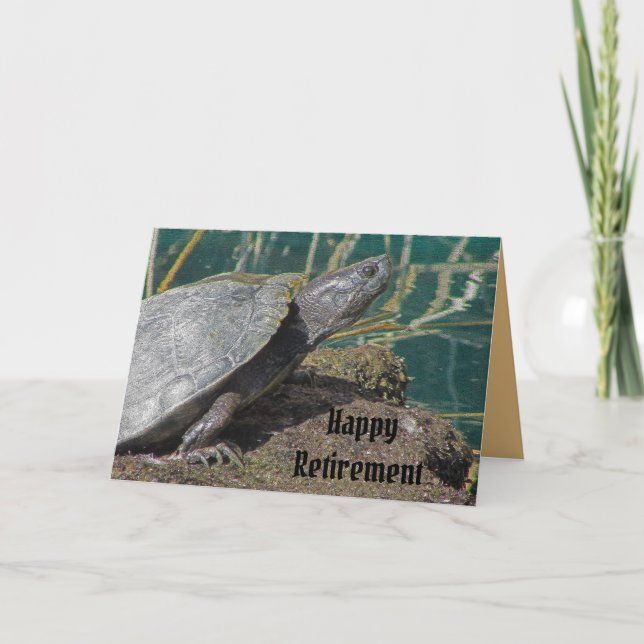 Carte Bonne retraite Humoristique Vitesse de tortue Prof (Devant)
