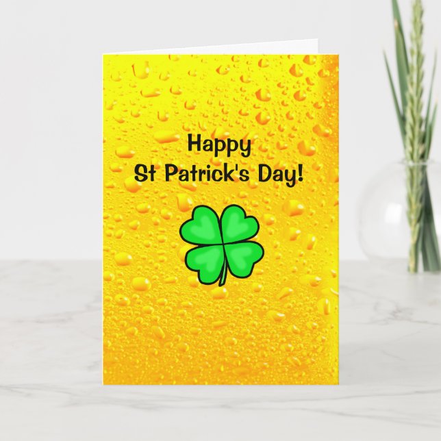Carte Bonne Saint Patrick, préparez-vous à trébucher (Devant)