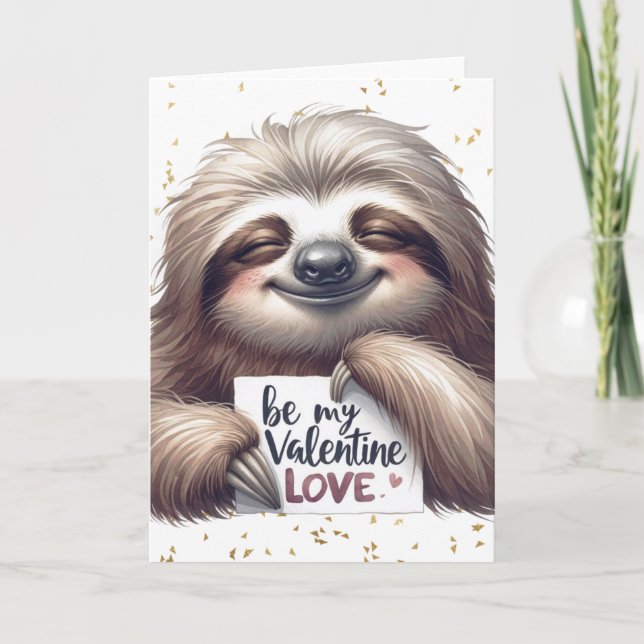Carte Bonne Saint-Valentin de Paresseux (Devant)