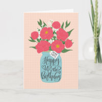 Bonne Soeur d'anniversaire 48e avec Mason Jar de F