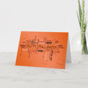 Carte Bonne typographie d'Halloween