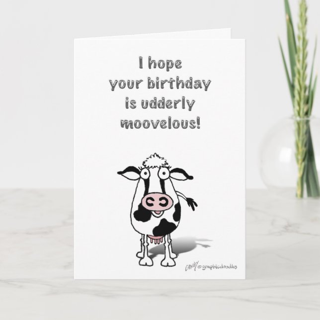 Carte Bonne vache d'anniversaire ! (Devant)