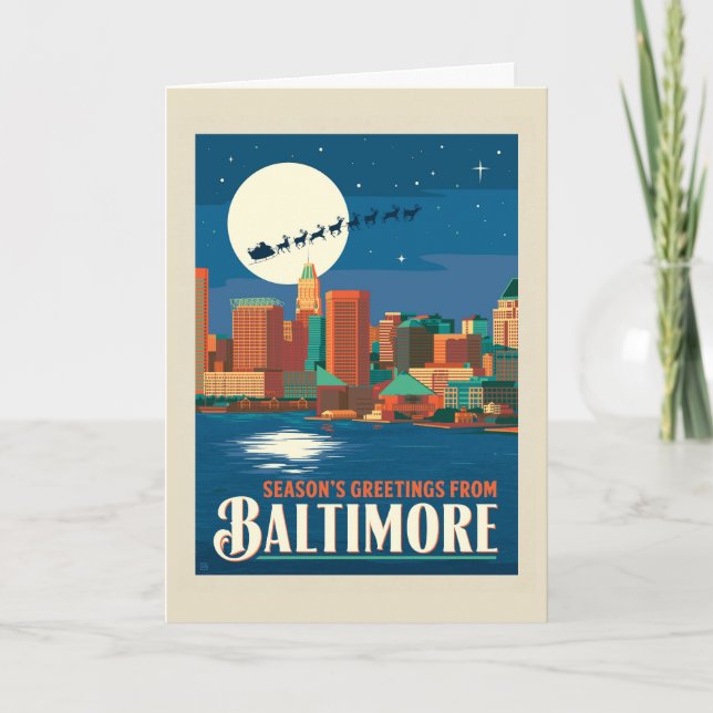 Carte Bonnes Fêtes de Baltimore (Devant)