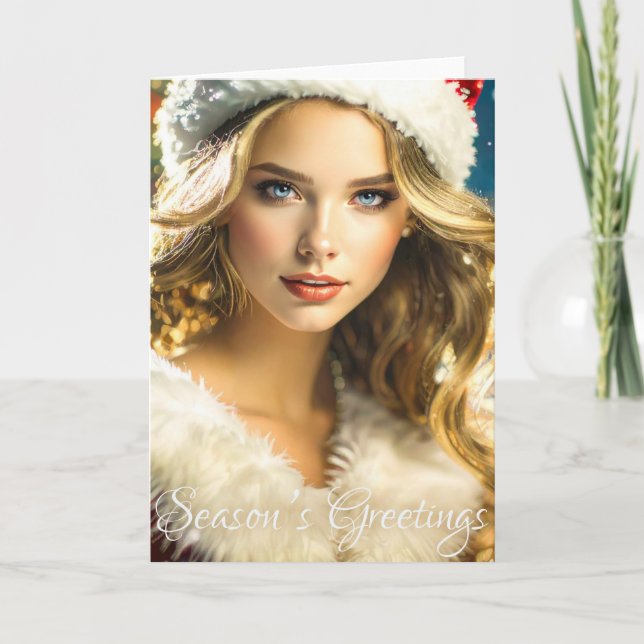 Carte Bonnes Fêtes - Noël nostalgique (Devant)