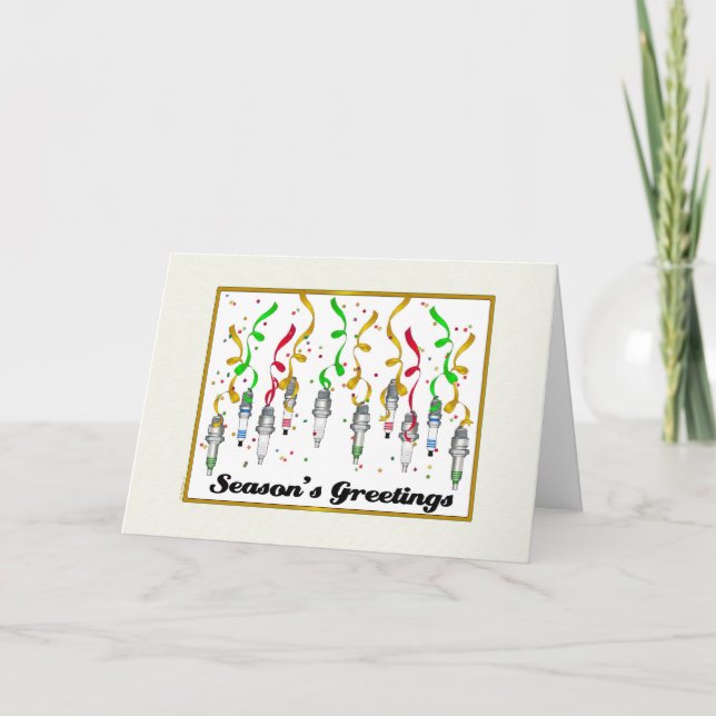 Carte Bonnes Fêtes Plug-ins à étincelles (Devant)