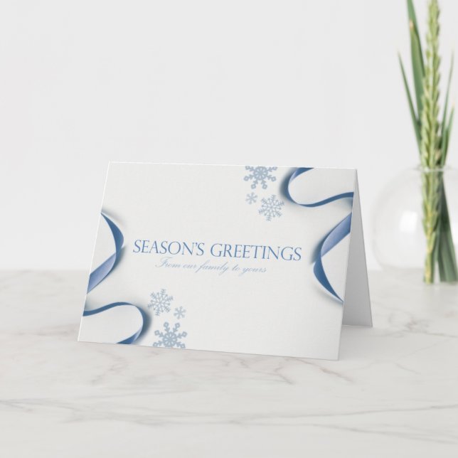 Carte Bonnes Fêtes Snowflakes (Devant)