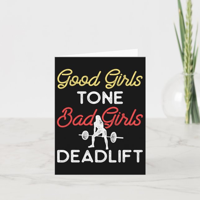 Carte Bonnes Filles Tone Mauvaises Filles Deadlift Bodyb (Devant)