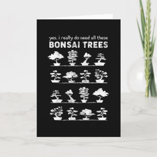 Carte Bonsai Tree Care Penjing Gardening Cadeau