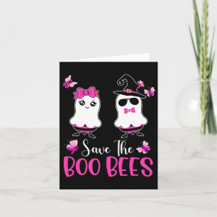 Carte Boo Bees Amusants Sensibilisation au cancer du sei