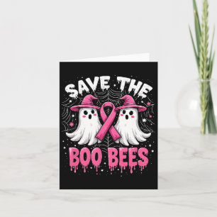 Carte Boo Bees Cancer du sein Halloween Femmes Sauvez