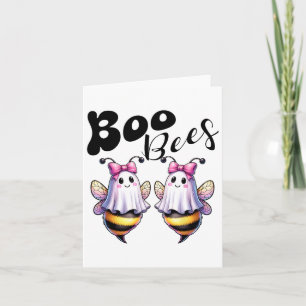 Carte Boo Bees Ghost Bee Halloween Costume Femmes Drôle
