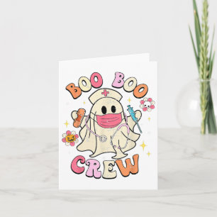 Carte Boo Boo Crew Halloween Ghost Nurse
