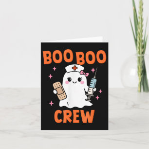 Carte Boo Boo Crew Halloween Nurse Team Ghost