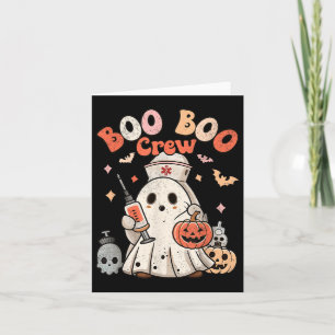 Carte Boo Boo Crew Nurse Costume Médicale d'Halloween