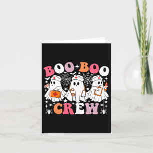 Carte Boo Boo Crew Nurse Funny Ghost Boo Halloween Nursi