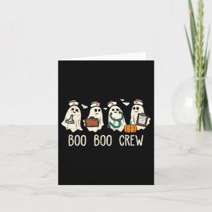 Carte Boo Boo Crew Nurse Funny Ghost Women Halloween Cos