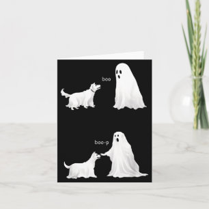 Carte Boo Boo-P Chien Fantôme Halloween