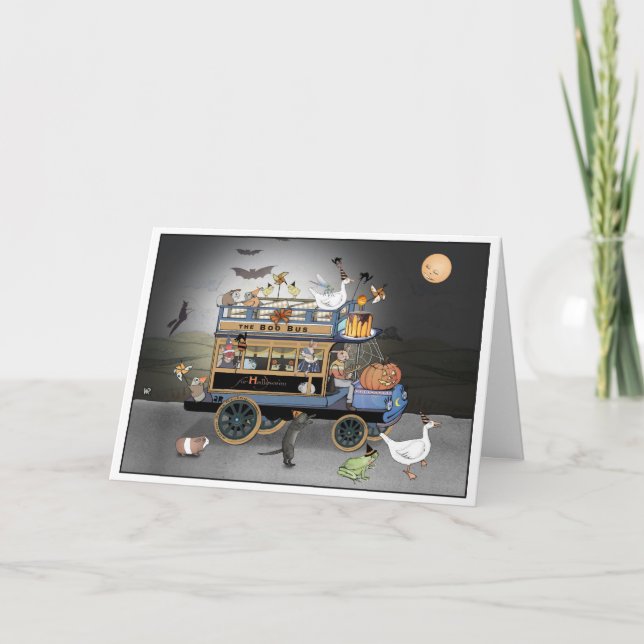 Carte "Boo Bus" Halloween (Devant)