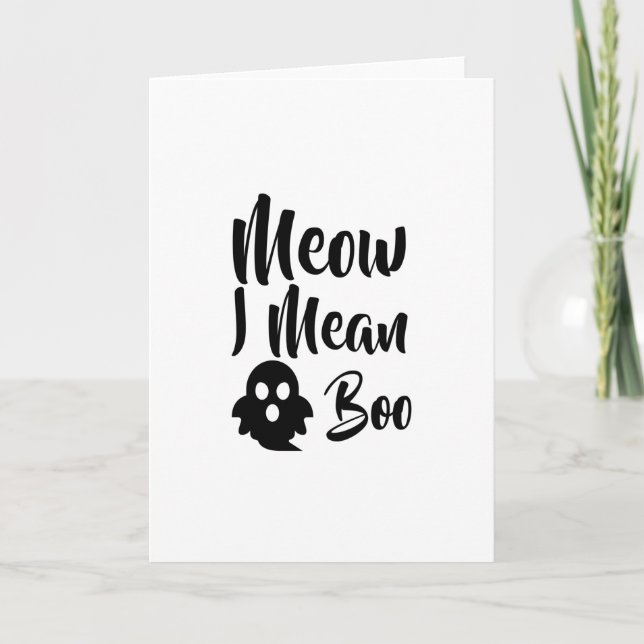 Carte Boo-catoween-halloween-drôle (Devant)