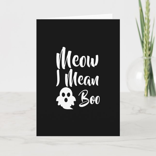 Carte Boo-catoween-halloween-drôle (Devant)