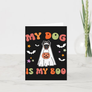 Carte Boo Chien de Berger Allemand à Poils Longs Hallowe
