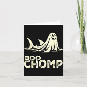 Carte Boo chomp – requin fantôme drôle halloween rétro 