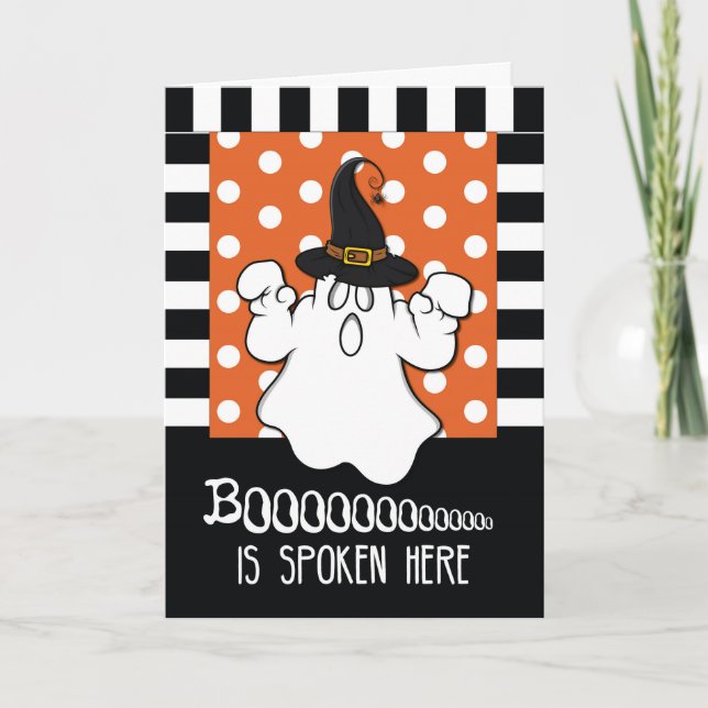 Carte Boo est parlé ici Halloween Ghost (Devant)